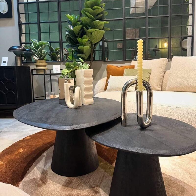 table d'appoint posture - l 70 x h 42 cm - noir – image 3