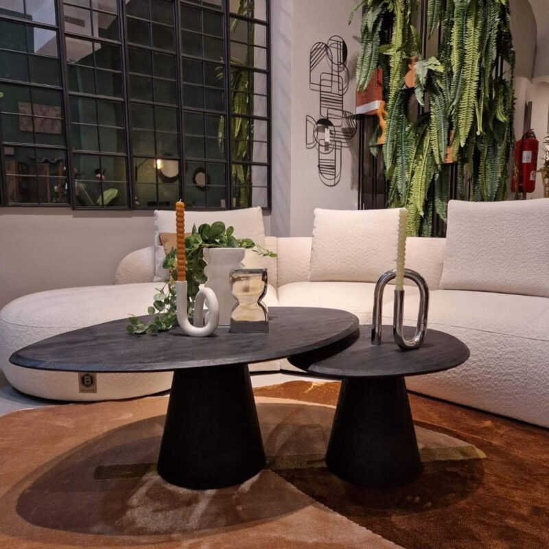 table d'appoint posture - l 70 x h 42 cm - noir – image 8