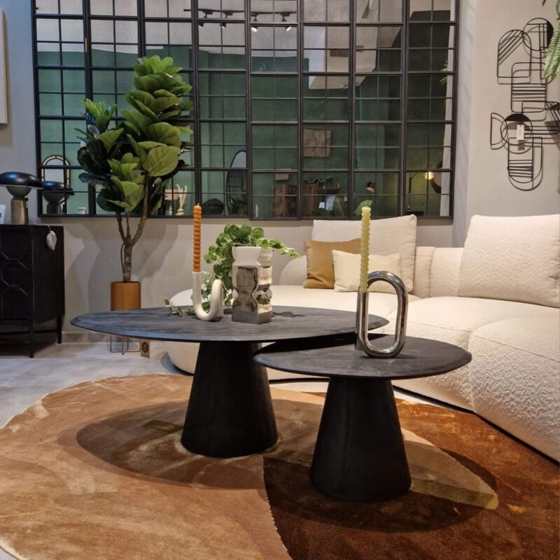 table d'appoint posture - l 70 x h 42 cm - noir – image 2