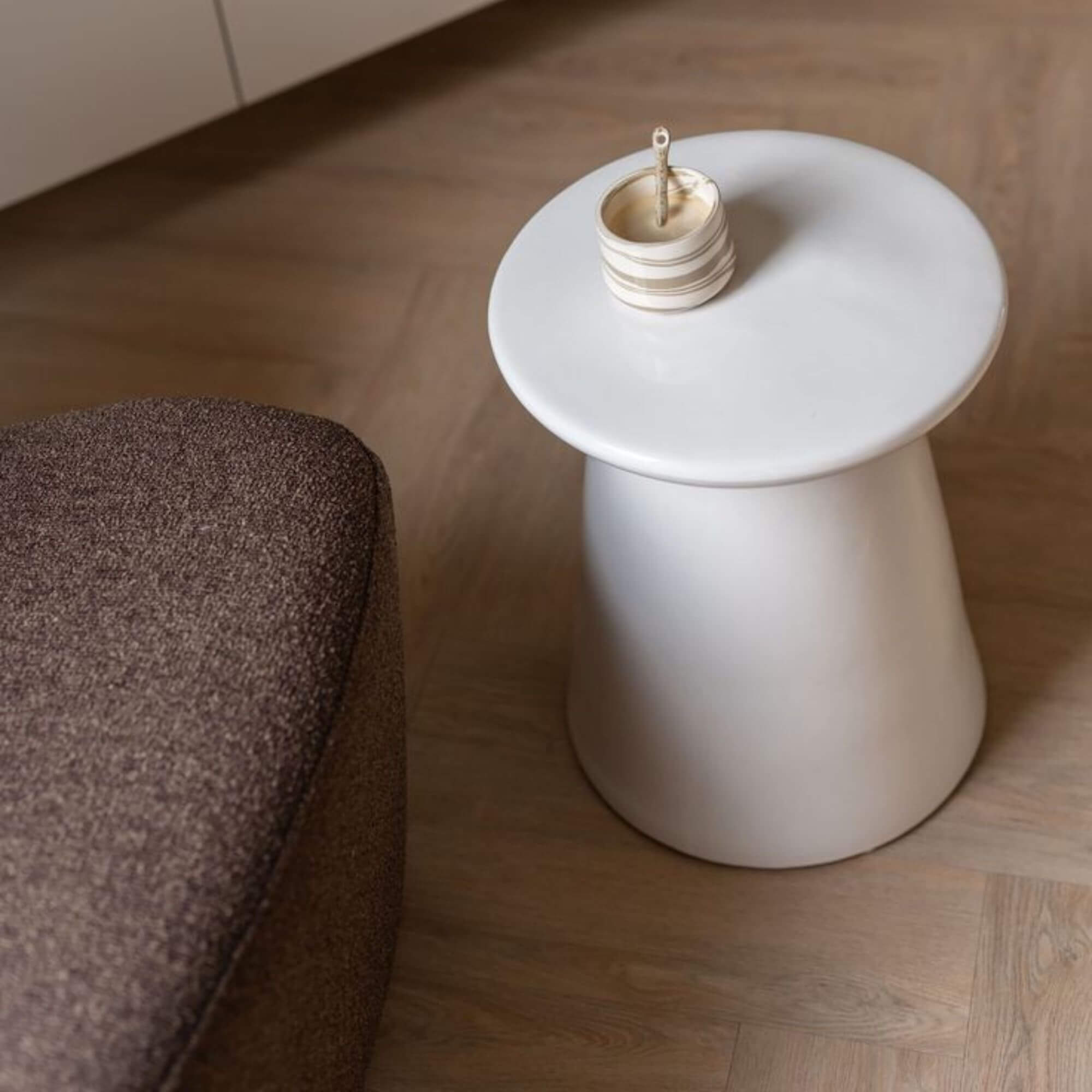 table d'appoint button - ø 35 x h 45 cm - blanc 3 table d'appoint button - ø 35 x h 45 cm - blanc – image 3