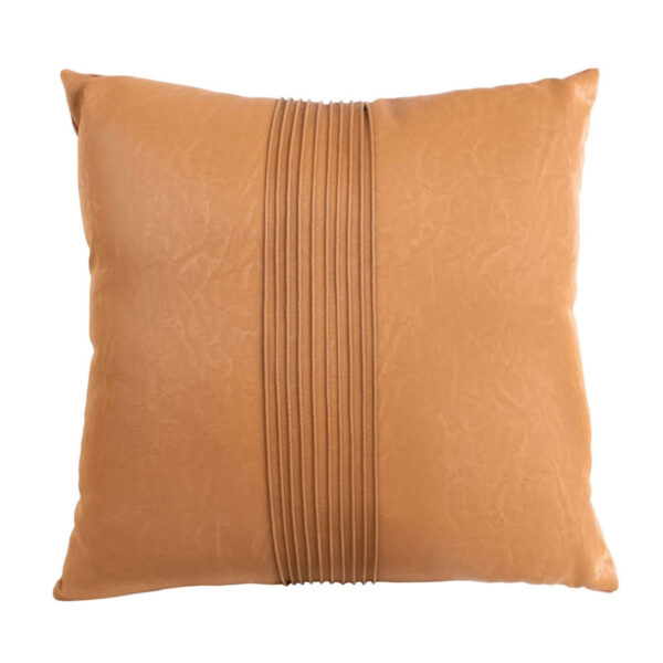 Coussin Leather Look - Cognac - 40 x 40 cm