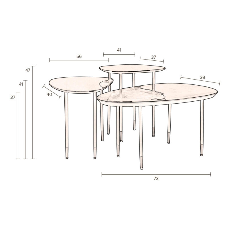 Set de 3 Tables basses Phyllis – Image 10