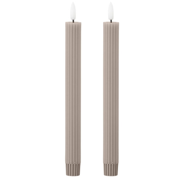 Pack de 2 bougies Led - H 24,5 x Ø 2,2 cm