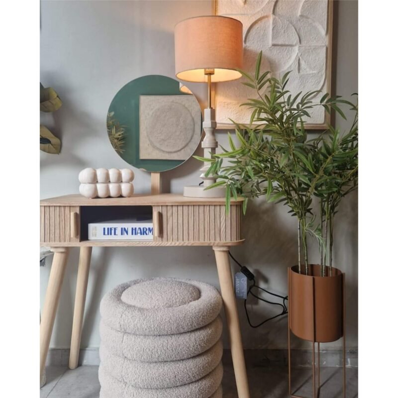 coiffeuse lily - frêne/pin - l 70 x h 126 cm