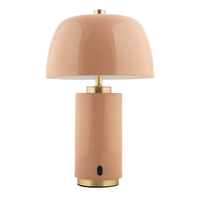 Lampe à poser Freya - Ø 18 x H 30 cm - Peach – Image 3