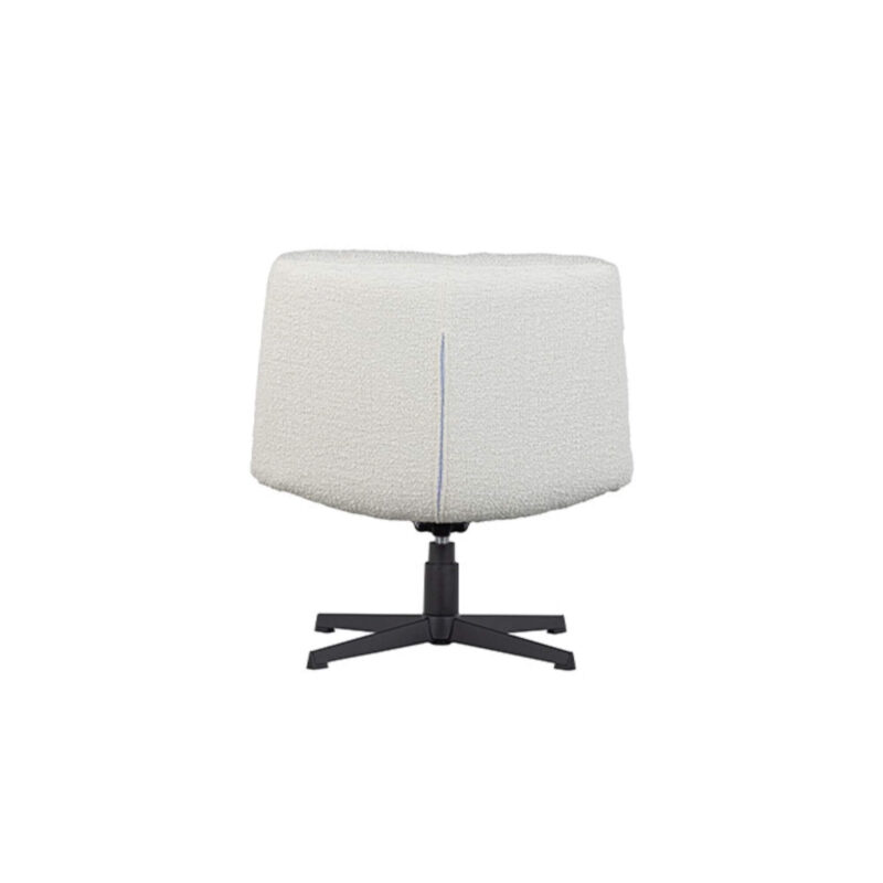 Fauteuil pivotant Vinny - Bouclette blanche – Image 6