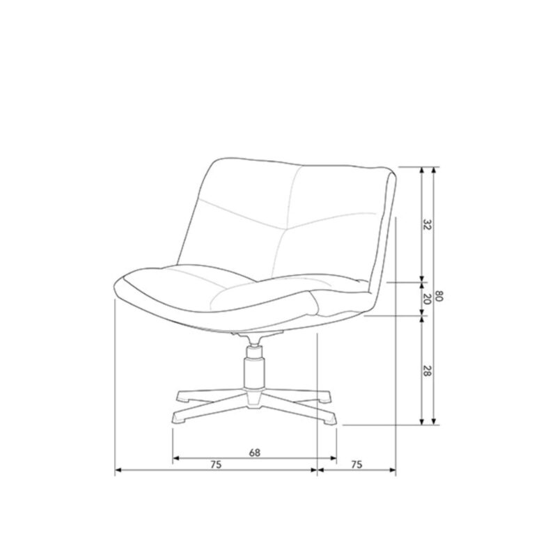 Fauteuil pivotant Vinny - Bouclette blanche – Image 8