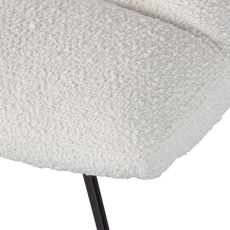 Fauteuil pivotant Vinny - Bouclette blanche – Image 9