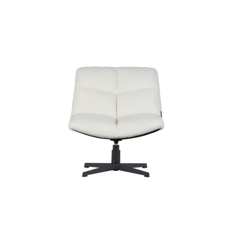 Fauteuil pivotant Vinny - Bouclette blanche – Image 5