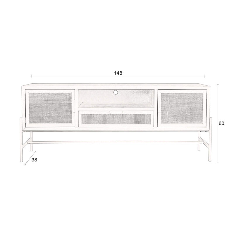 Meuble Tv Yasu - L 140 x H 60 cm – Image 3