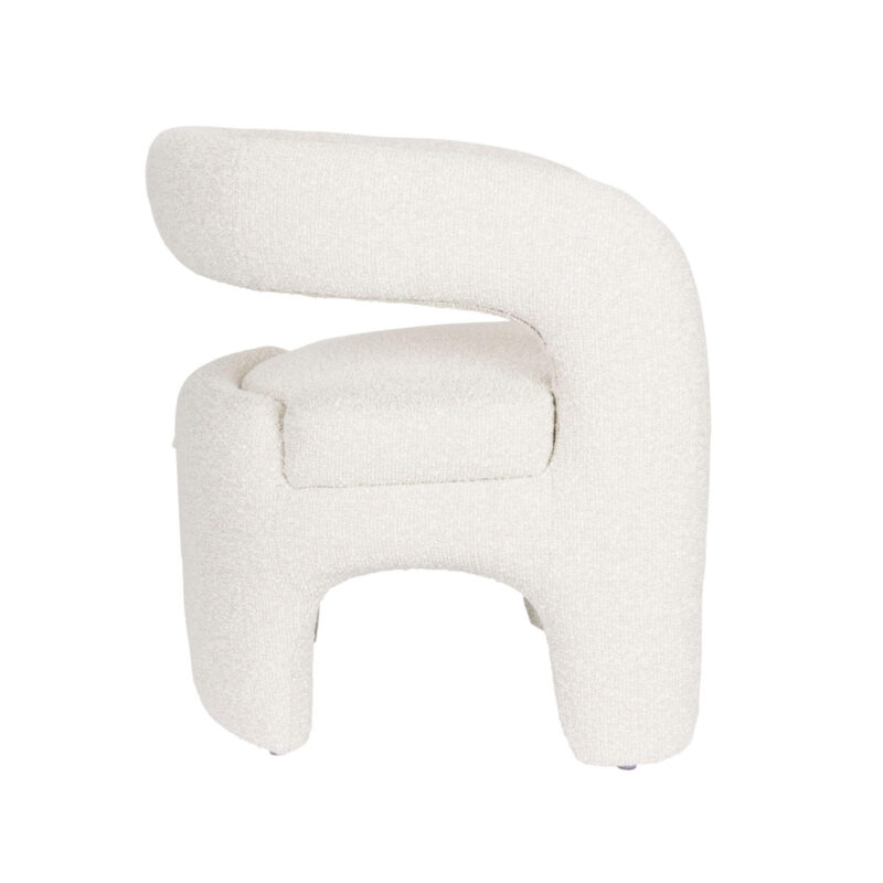 Fauteuil Lounge Nova - Blanc bouclé – Image 4