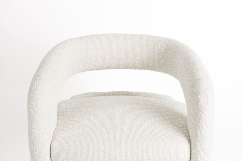 Fauteuil Lounge Nova - Blanc bouclé – Image 8