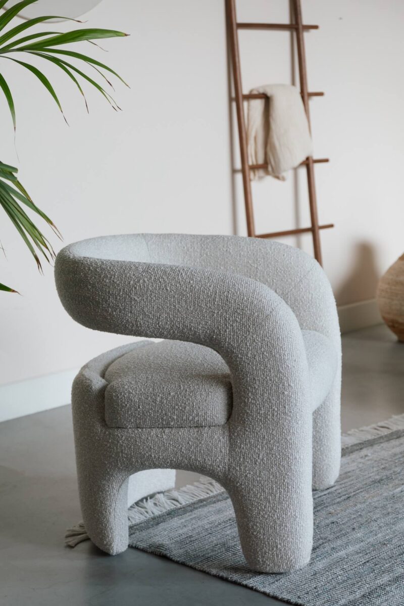 Fauteuil Lounge Nova - Blanc bouclé – Image 11