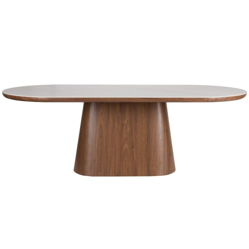 table à manger almira - noyer/ceramique - l 200 x p 90 cm – image 8