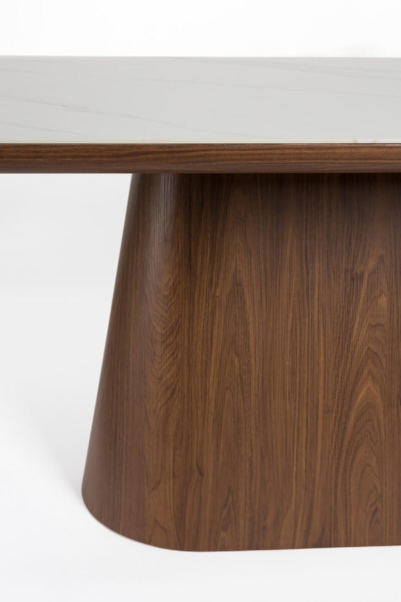 table à manger almira - noyer/ceramique - l 200 x p 90 cm – image 6