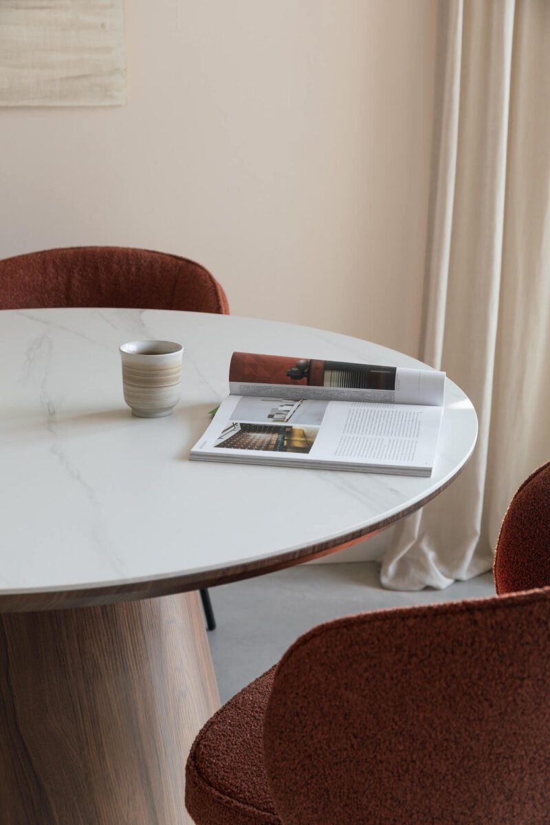 table à manger almira - noyer/ceramique - l 200 x p 90 cm – image 7