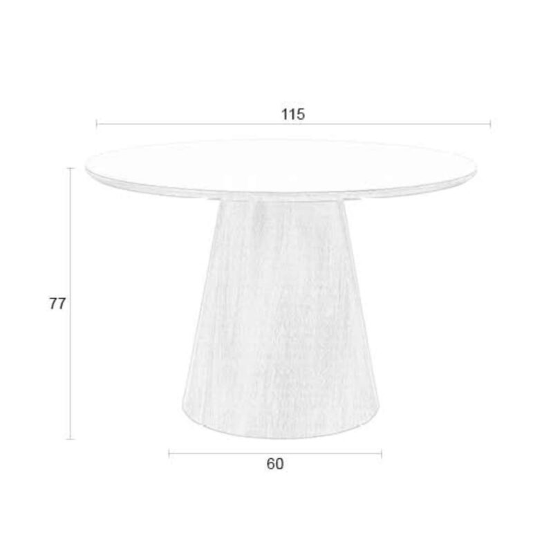 Table à Manger Almira - Noyer/Ceramique - Ø 115 cm – Image 9