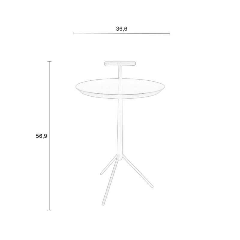 Table d’Appoint Handle - Ø 36,6 x H 56,9 cm – Image 7