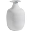 Vase décoratif conique en métal gris foncé, idéal pour une touche minimaliste et élégante dans votre décoration.