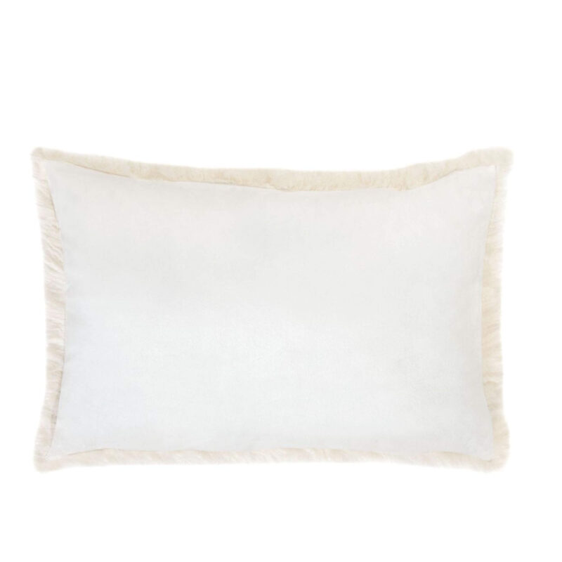 Coussin Fourrure - Ivoire - 60 x 40 cm – Image 4