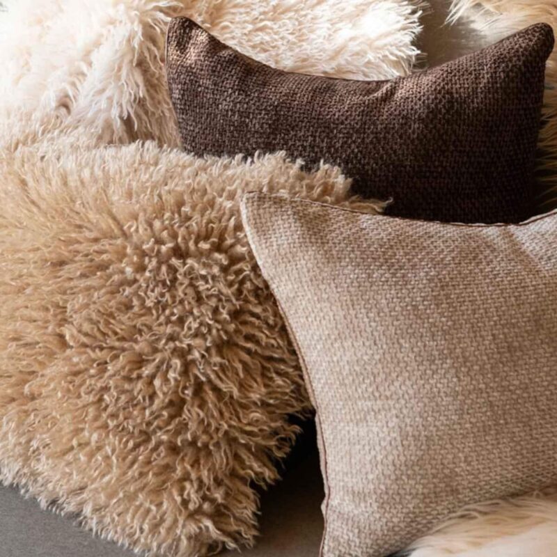 Coussin Mongolia - Taupe - 60 x 40 cm – Image 4