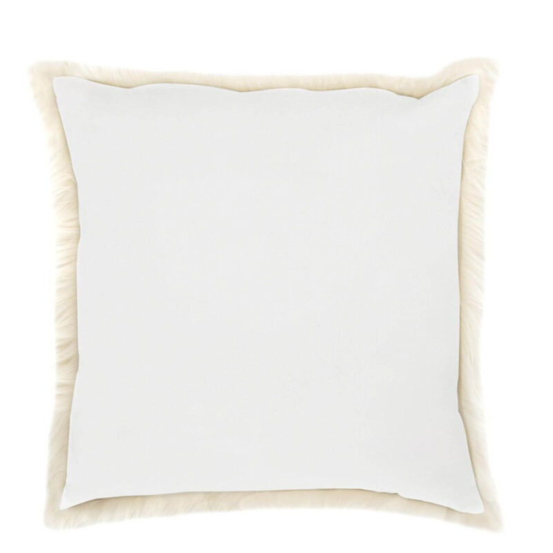 Coussin Fourrure - Ivoire - 50 x 50 cm – Image 4