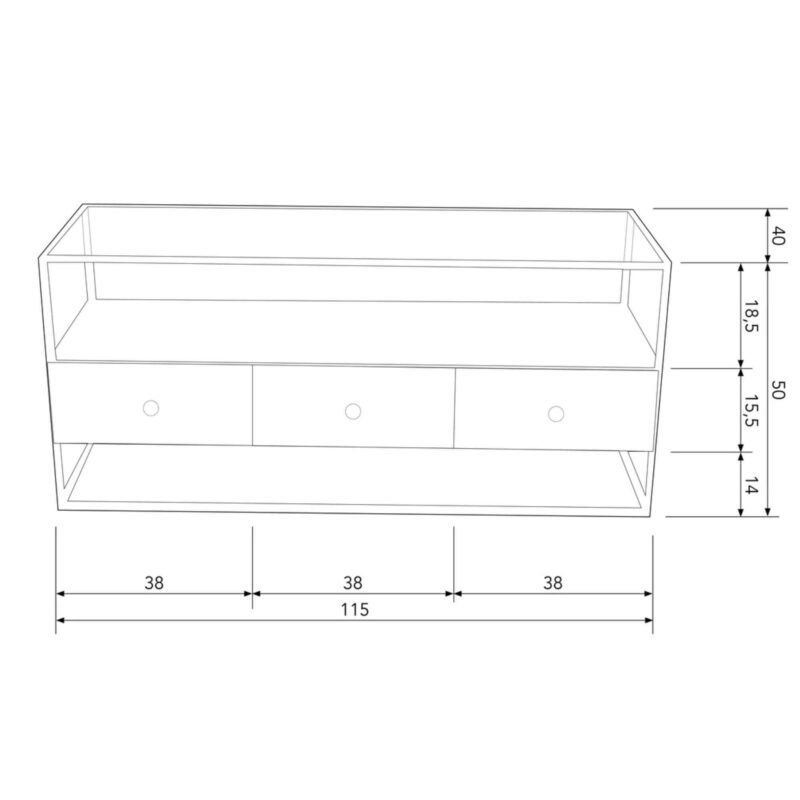 Meuble Tv Depart - Laiton vieilli - L 115 x H 50 cm – Image 7