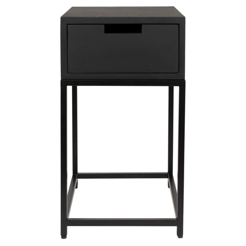 Table de chevet Parcq - Noir - L 35 x H 55 cm