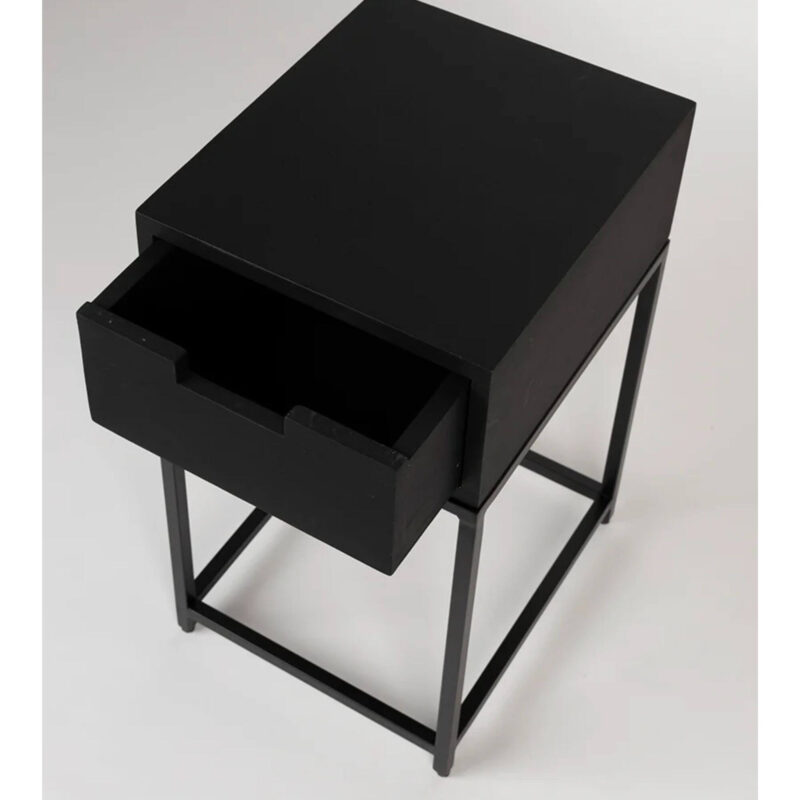 Table de chevet Parcq - Noir - L 35 x H 55 cm – Image 2