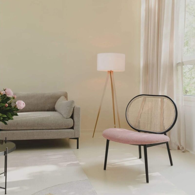 Fauteuil Lounge Spike - Cannage/Rose – Image 7