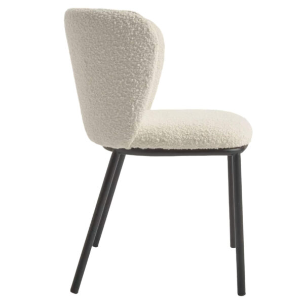 Chaise Lana - Bouclette - Écru - Anti-tâche