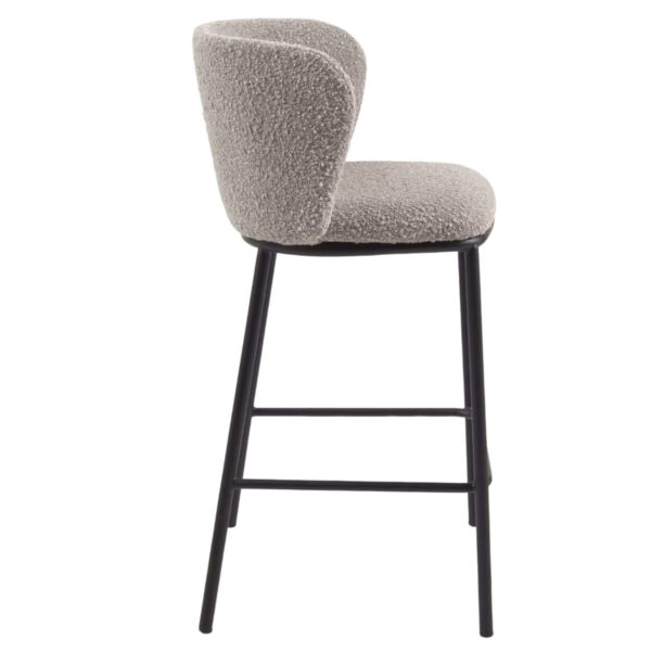 Tabouret de comptoir Lana - Gris - Anti-tâche