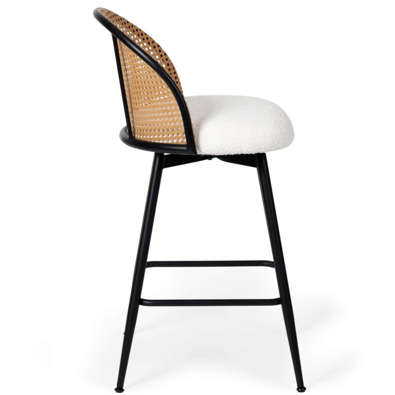 Tabouret de comptoir Mila - Pivotant - Blanc – Image 5