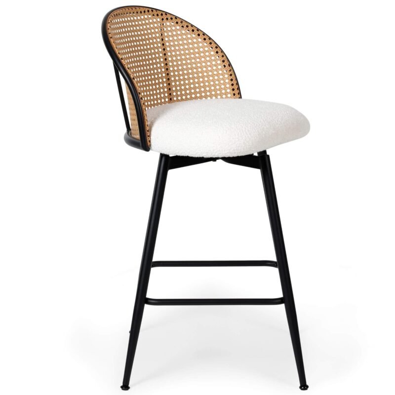 Tabouret de comptoir Mila - Pivotant - Blanc – Image 7