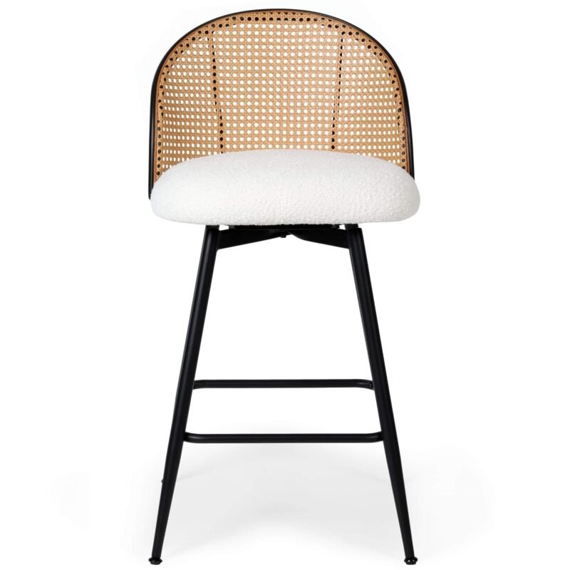 Tabouret de comptoir Mila - Pivotant - Blanc – Image 11