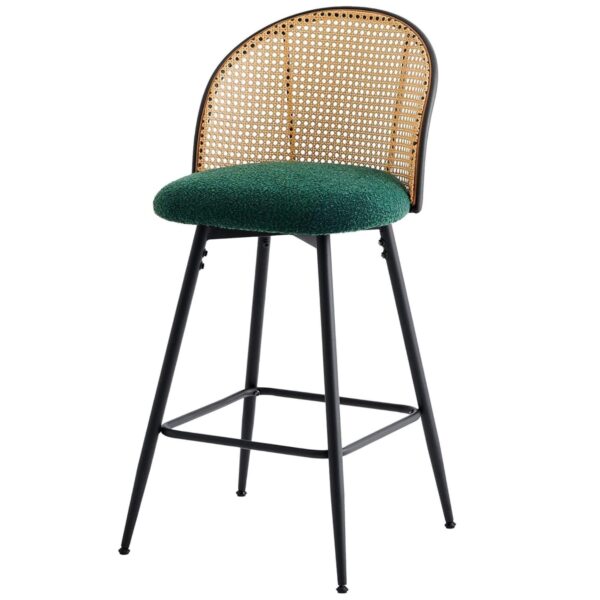 Tabouret de comptoir Mila - Pivotant - Vert