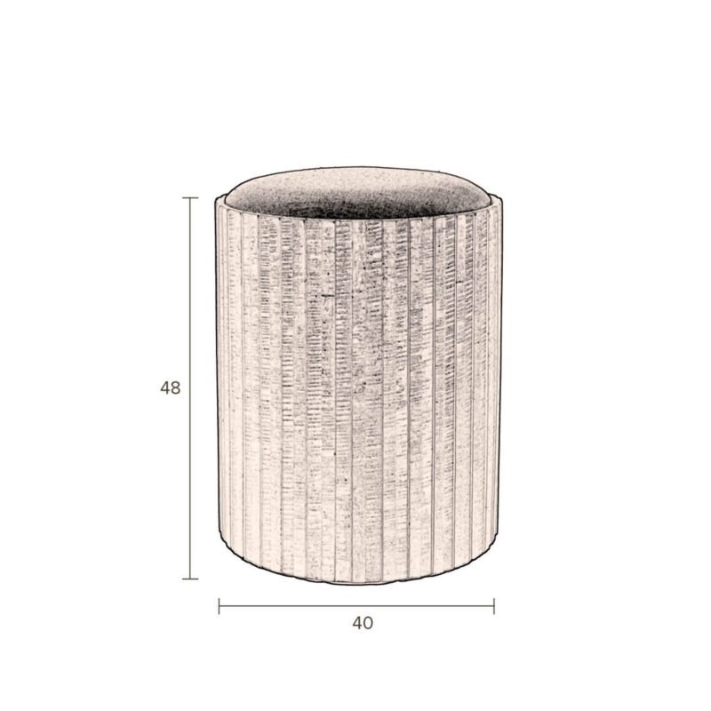 pouf bay - haut - ø 40 x h 48 cm – image 7