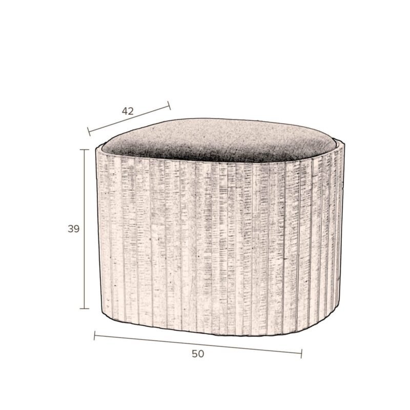 pouf bay - bas - l 50 x h 39 cm – image 7