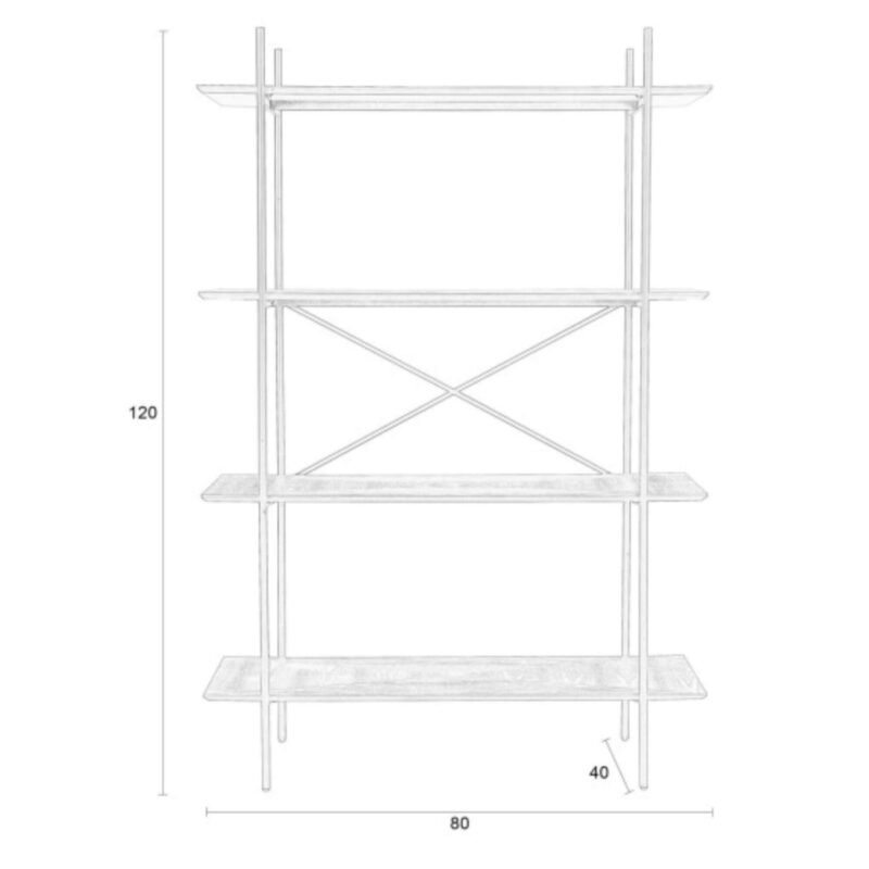 bibliotèque marcio - l 120 x l 80 cm – image 7