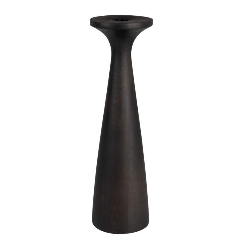 bougeoir flames - l - noir - ø 10 x h 35 cm