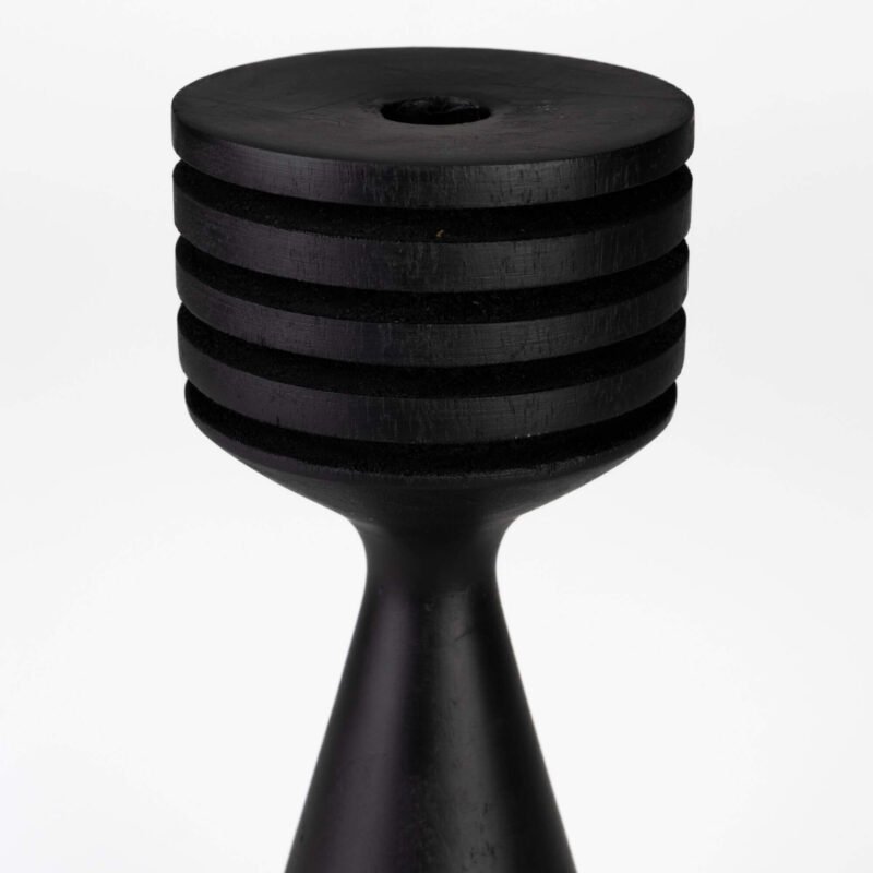 bougeoir hoover - noir - ø 9 x h 26 cm – image 4