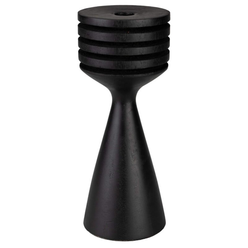 bougeoir hoover - noir - ø 9 x h 26 cm
