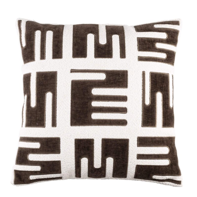 coussin clyde - moka - 42 x 42 cm