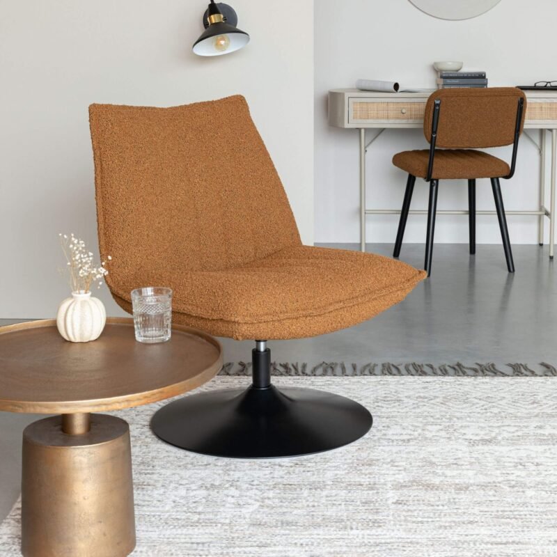 fauteuil lounge jax - pivotant - ochre – image 2