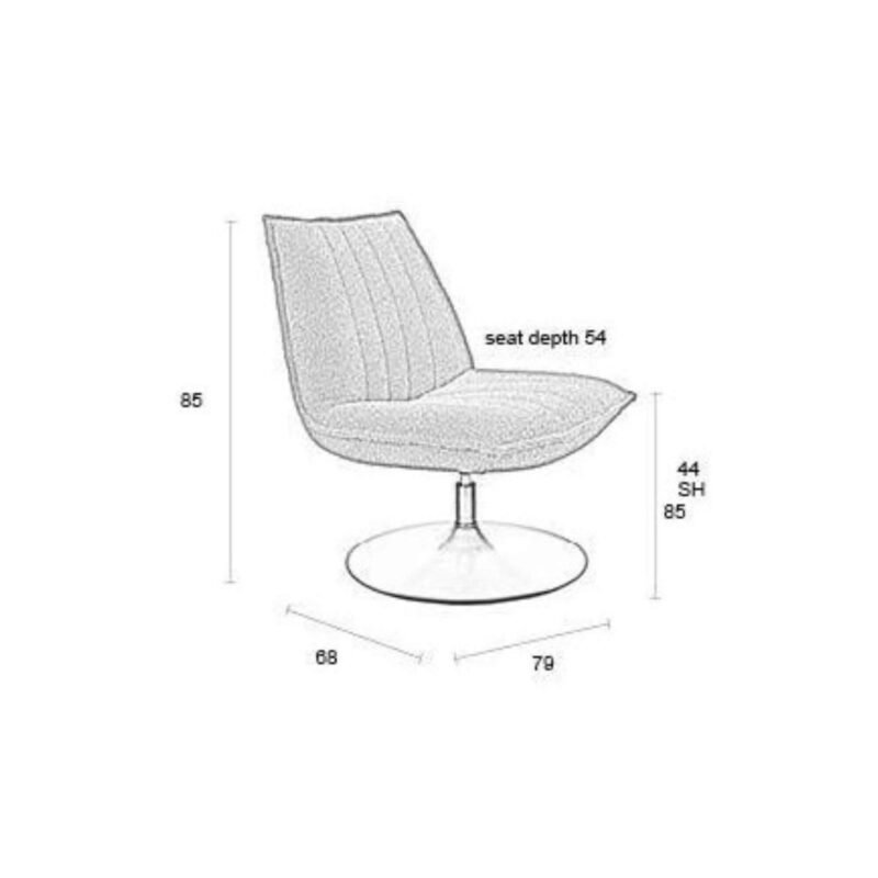 fauteuil lounge jax - pivotant - ochre – image 10