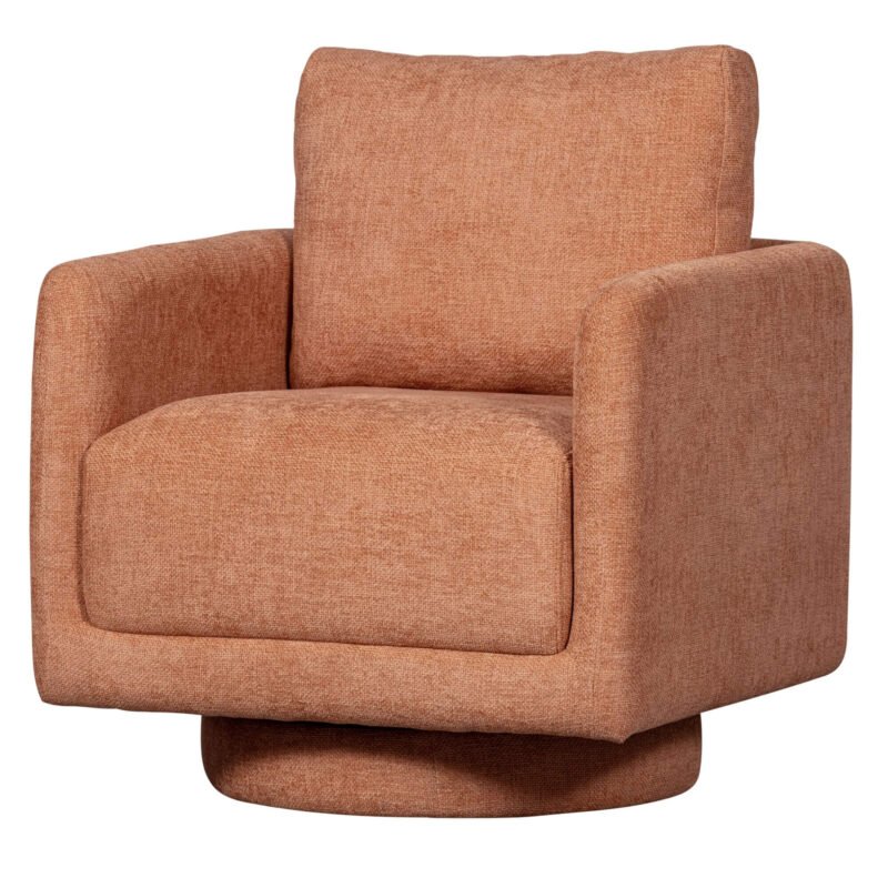 fauteuil lounge pivotant oscar - saumon