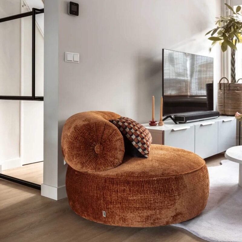 fauteuil lounge tilbury - pivotant - terra – image 2