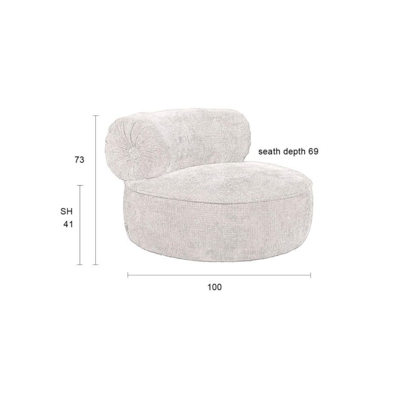 fauteuil lounge tilbury - pivotant - terra – image 10