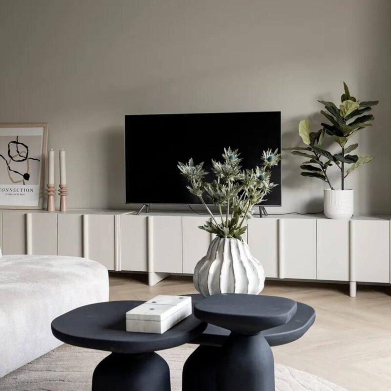 meuble tv basu - l 152 x h 53 cm - dust – image 8