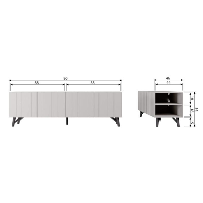 meuble tv miller - l 181 x h 56 cm – image 9